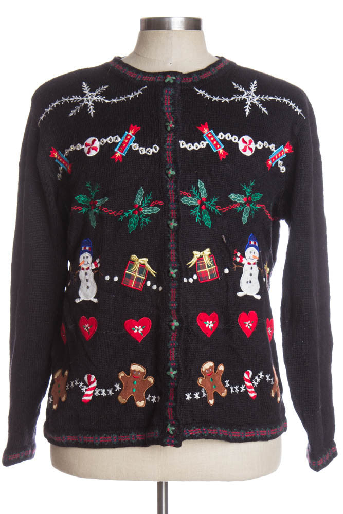 Black Ugly Christmas Cardigan 37438