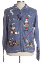 Blue Ugly Christmas Cardigan 37445