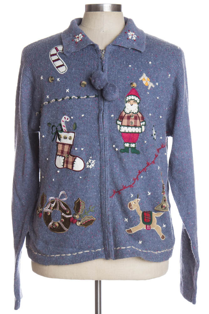 Blue Ugly Christmas Cardigan 37445