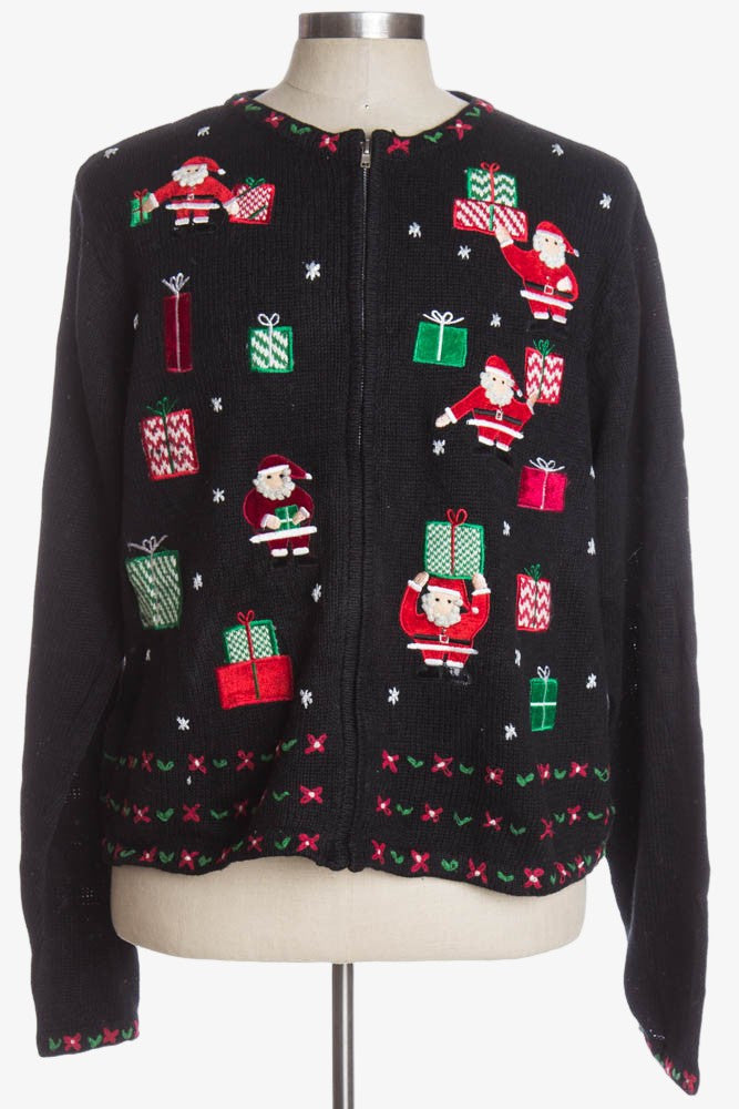Black Ugly Christmas Cardigan 37490