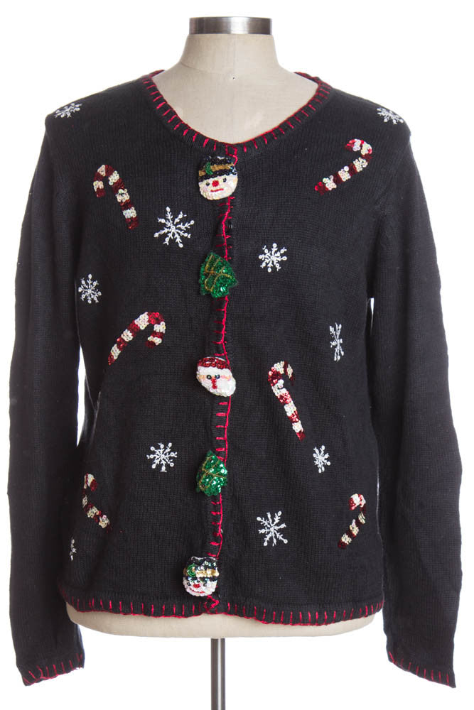 Black Ugly Christmas Cardigan 37492