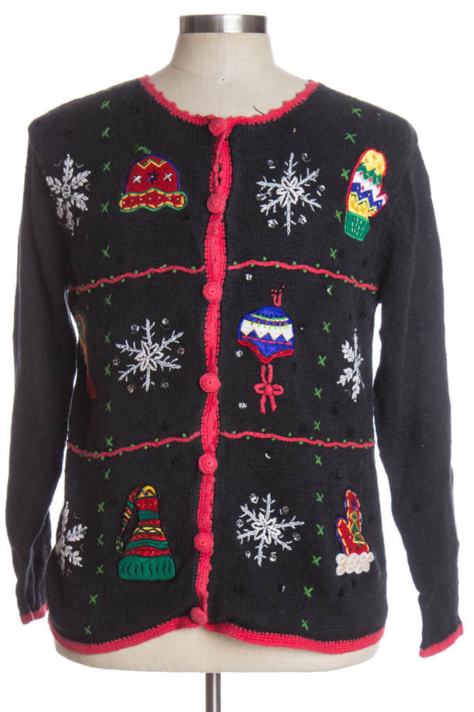 Black Ugly Christmas Cardigan 37507