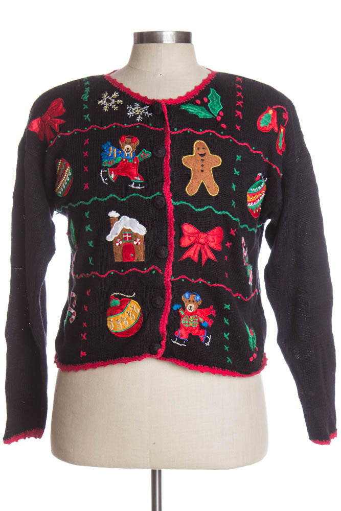 Black Ugly Christmas Cardigan 37509