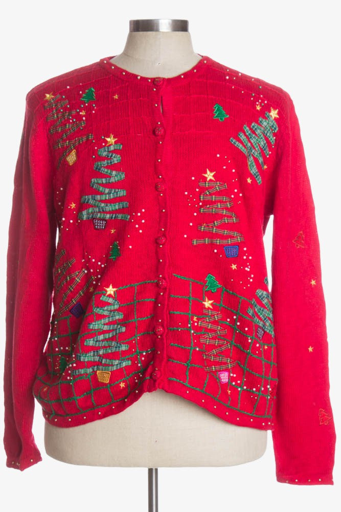 Red Ugly Christmas Cardigan 37511