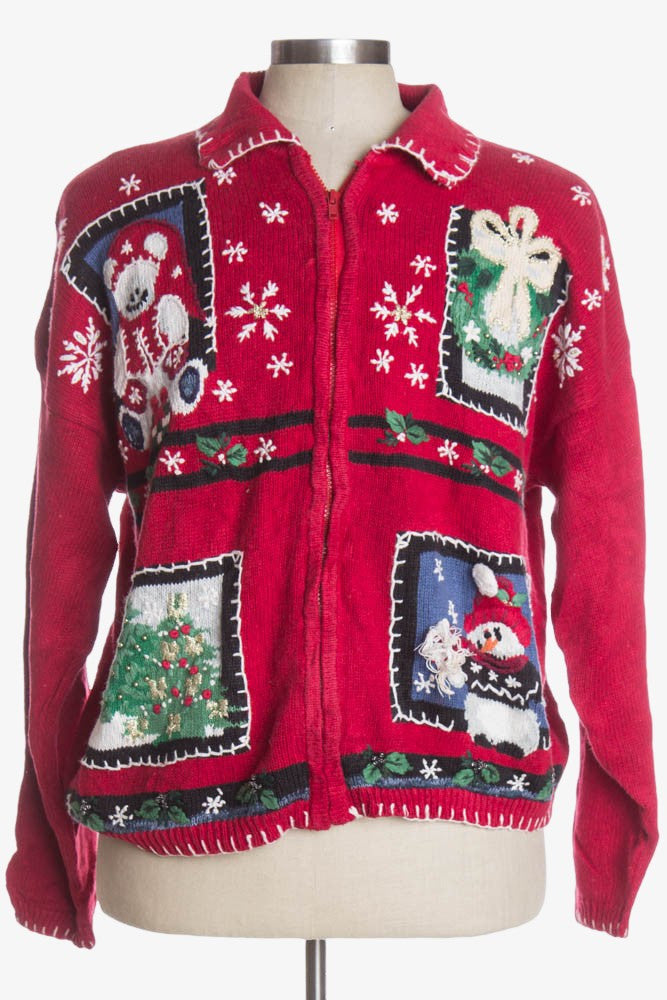 Red Ugly Christmas Cardigan 37539