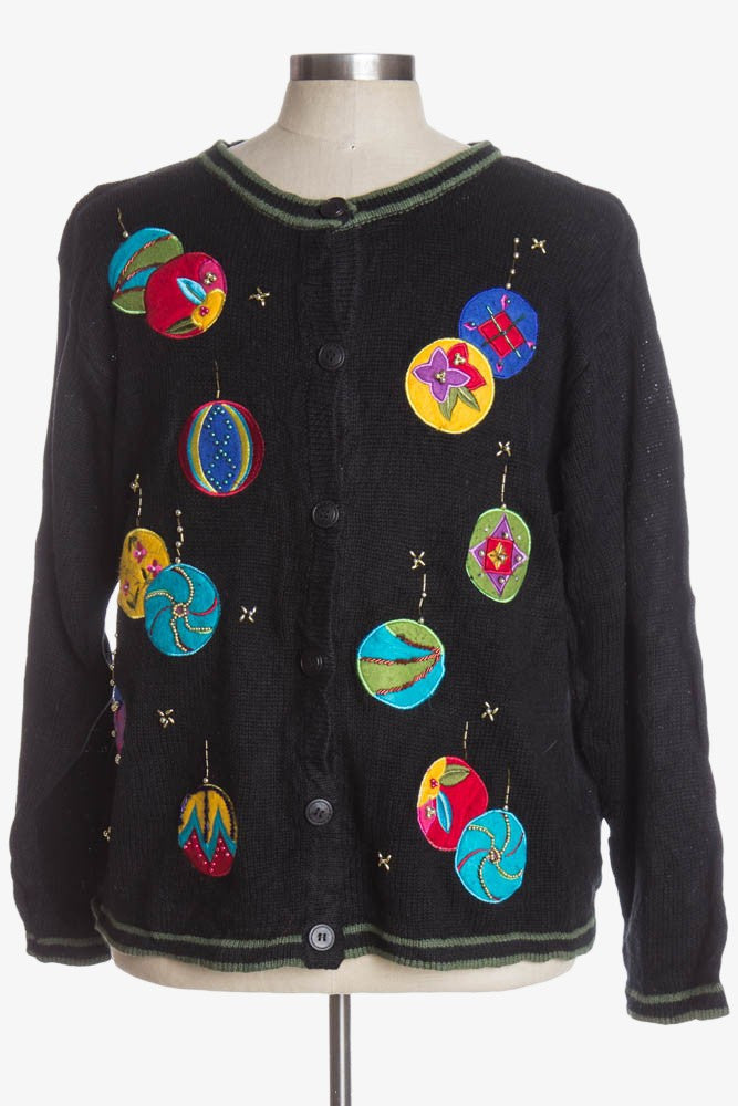 Black Ugly Christmas Cardigan 37580