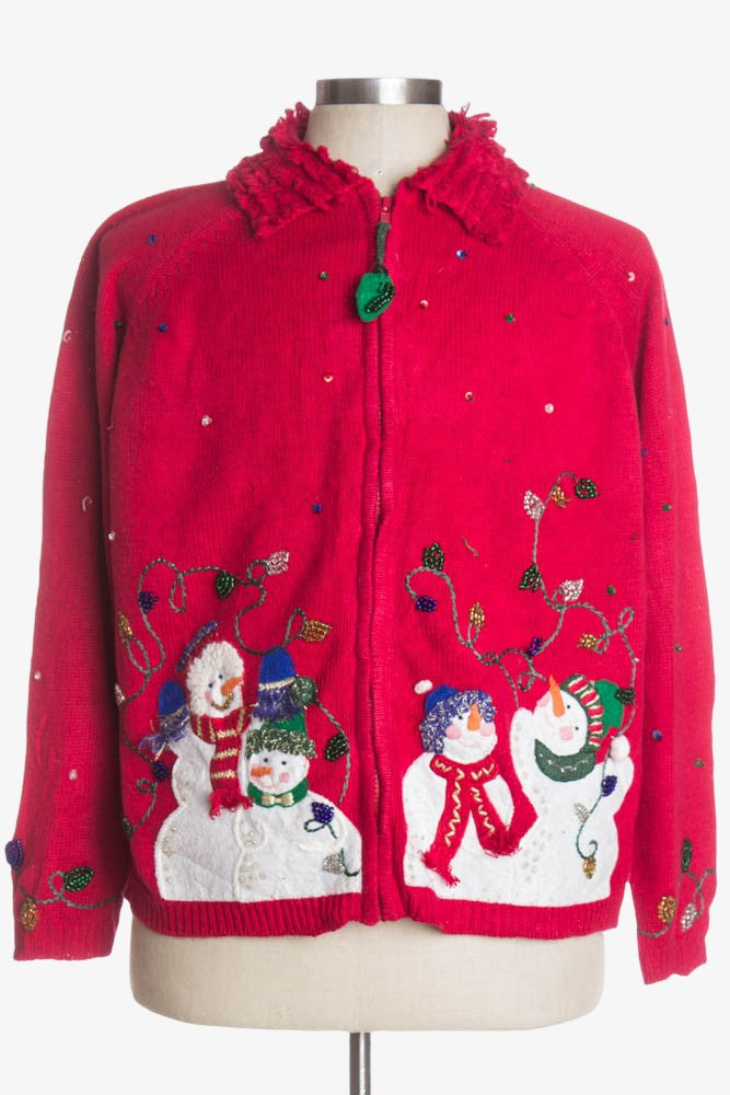 Red Ugly Christmas Cardigan 37595