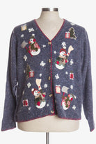Blue Ugly Christmas Cardigan 37596