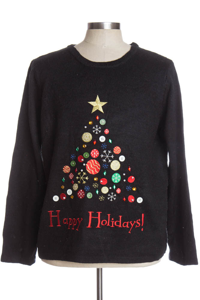 Black Ugly Christmas Cardigan 37677