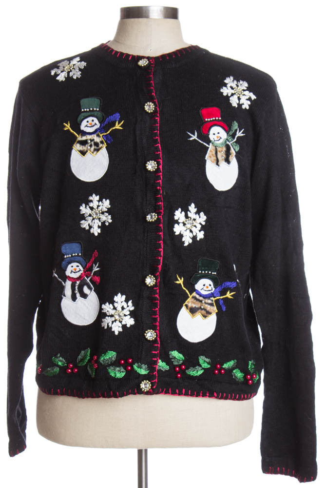 Black Ugly Christmas Cardigan 38051
