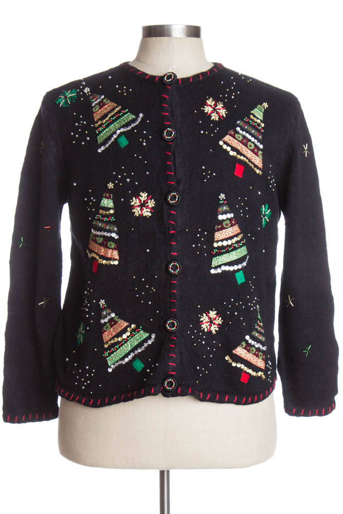 Black Ugly Christmas Cardigan 38057