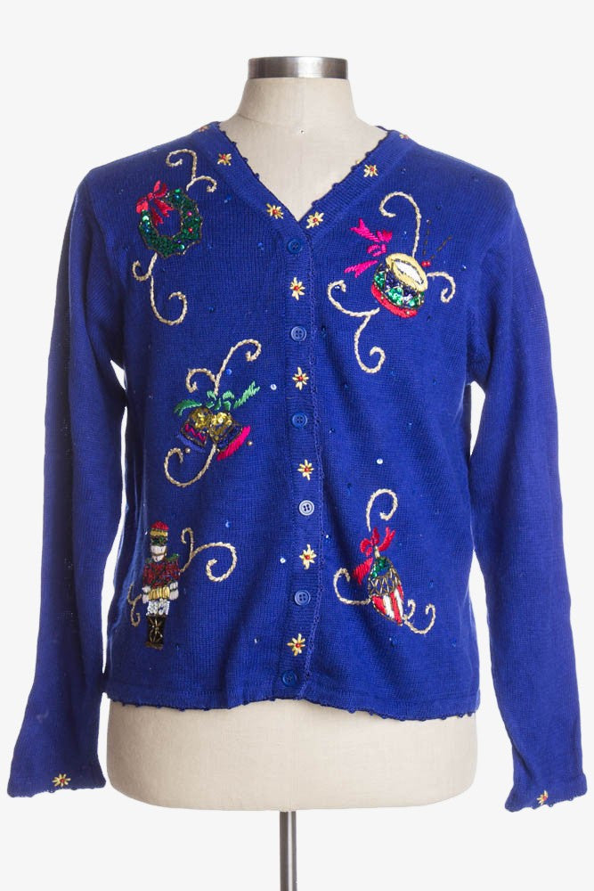 Blue Ugly Christmas Cardigan 38066