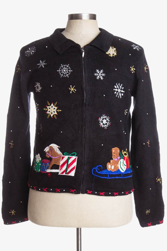 Black Ugly Christmas Cardigan 38099