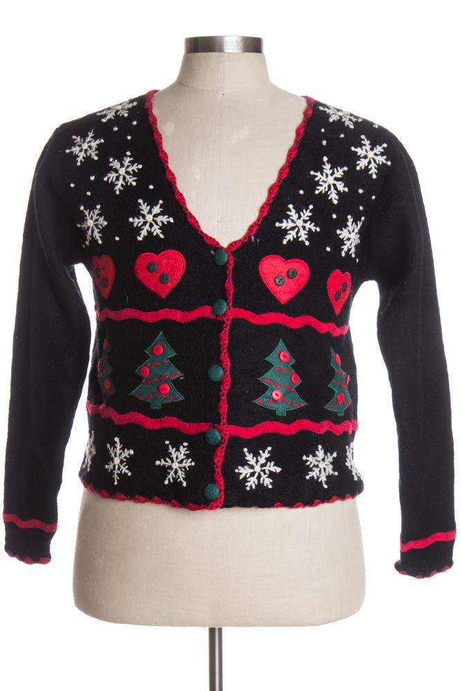 Black Ugly Christmas Cardigan 38134