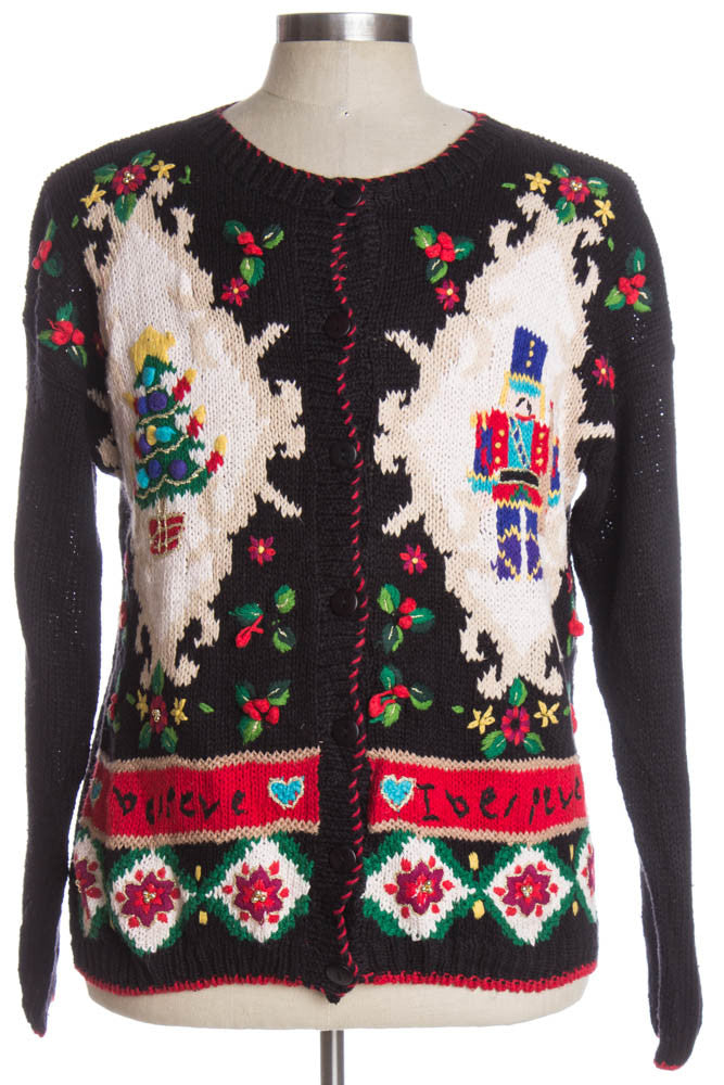 Black Ugly Christmas Cardigan 38168
