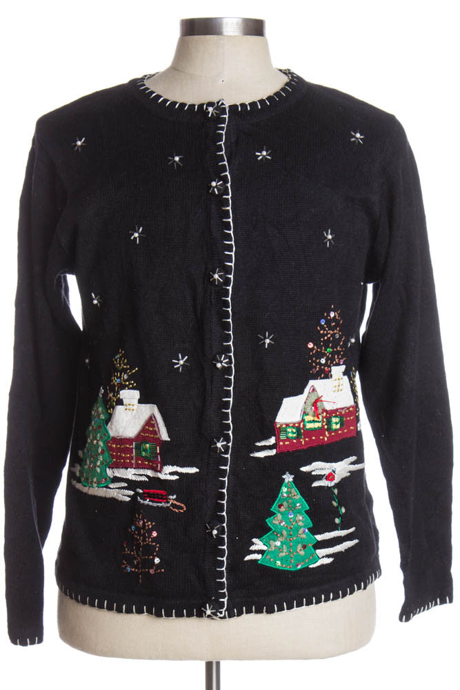 Black Ugly Christmas Cardigan 38230