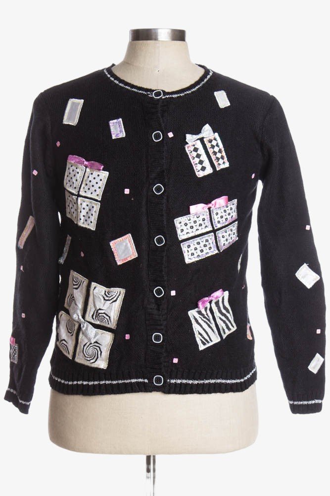 Black Ugly Christmas Cardigan 38399