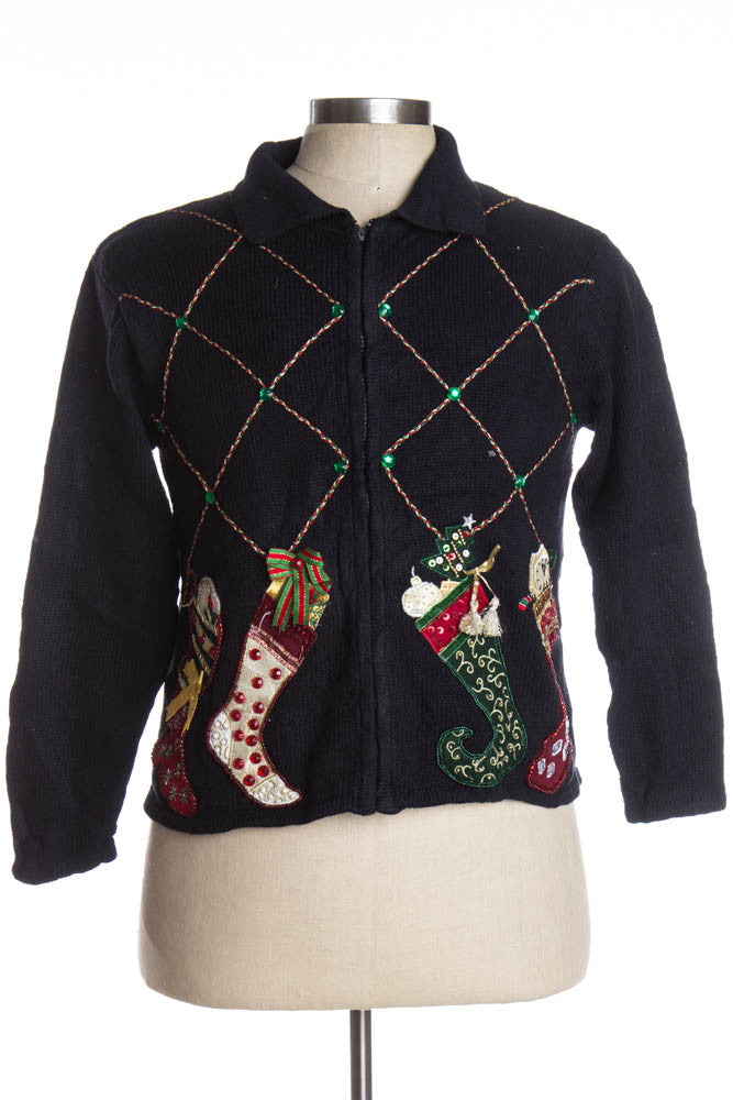 Black Ugly Christmas Cardigan 38528