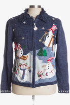 Blue Ugly Christmas Cardigan 38615