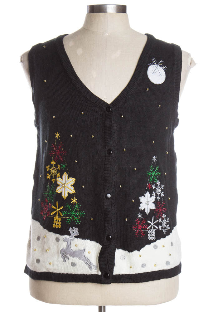 Black Ugly Christmas Vest 38626