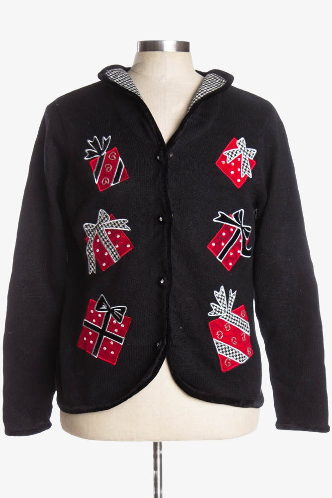 Black Ugly Christmas Cardigan 38774