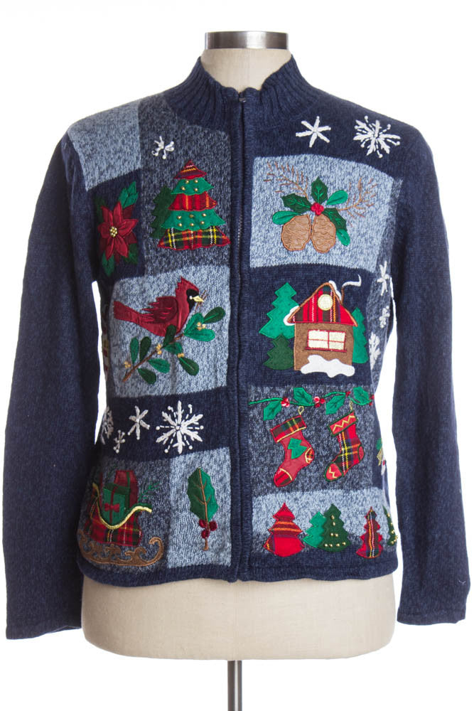 Blue Ugly Christmas Cardigan 38816