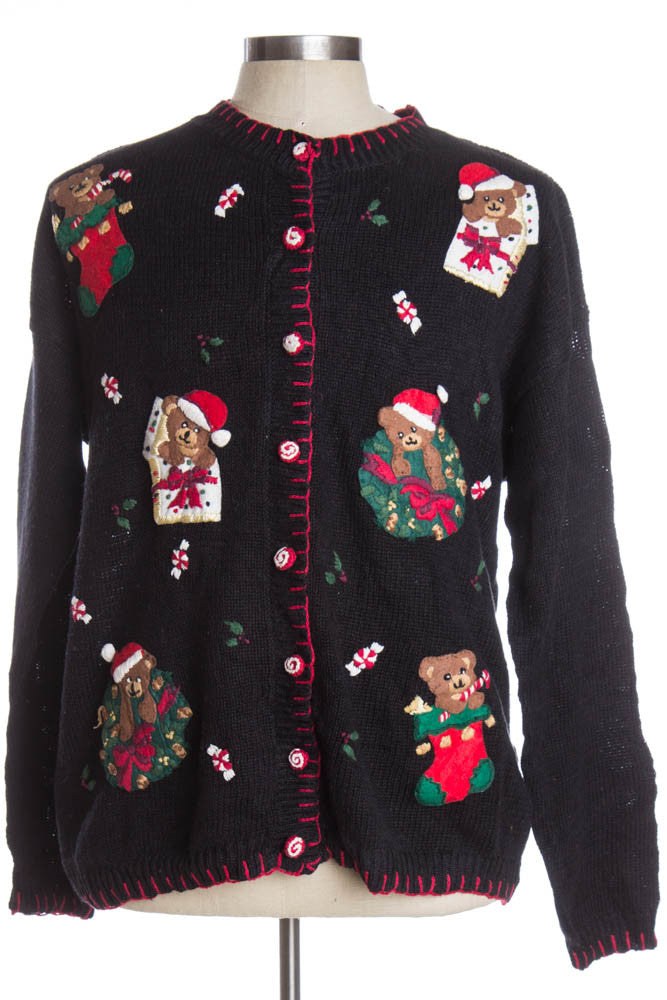 Black Ugly Christmas Cardigan 38895
