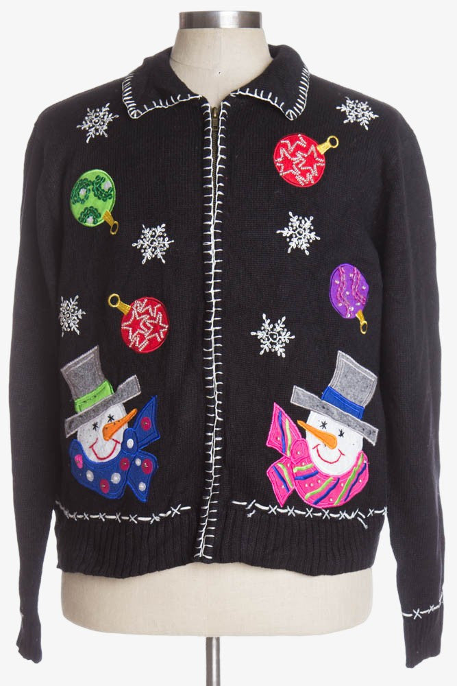 Black Ugly Christmas Cardigan 39043