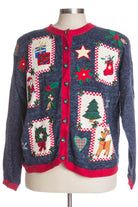 Blue Ugly Christmas Cardigan 39054