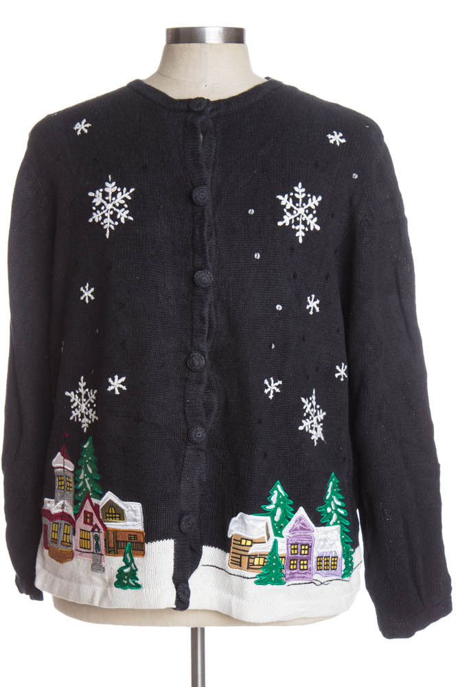Black Ugly Christmas Cardigan 39120