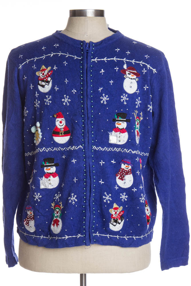 Blue Ugly Christmas Cardigan 39173