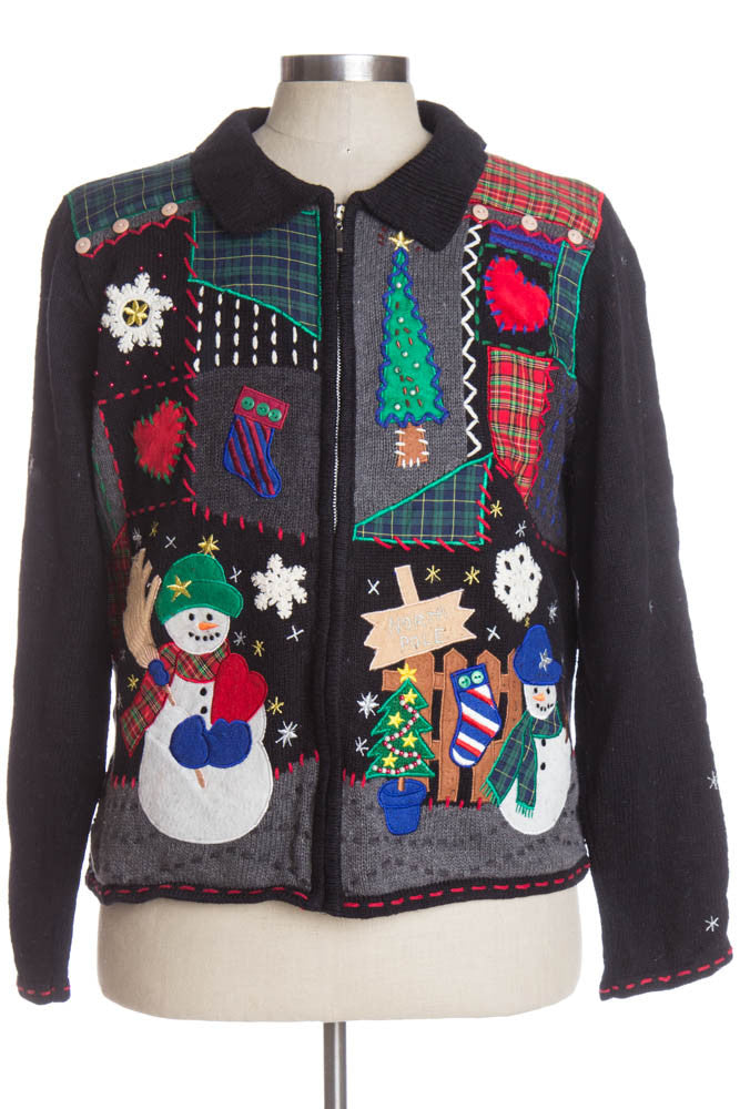 Black Ugly Christmas Cardigan 39220