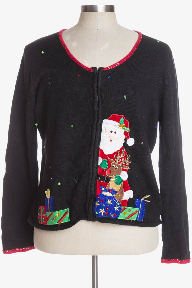 Black Ugly Christmas Cardigan 39233