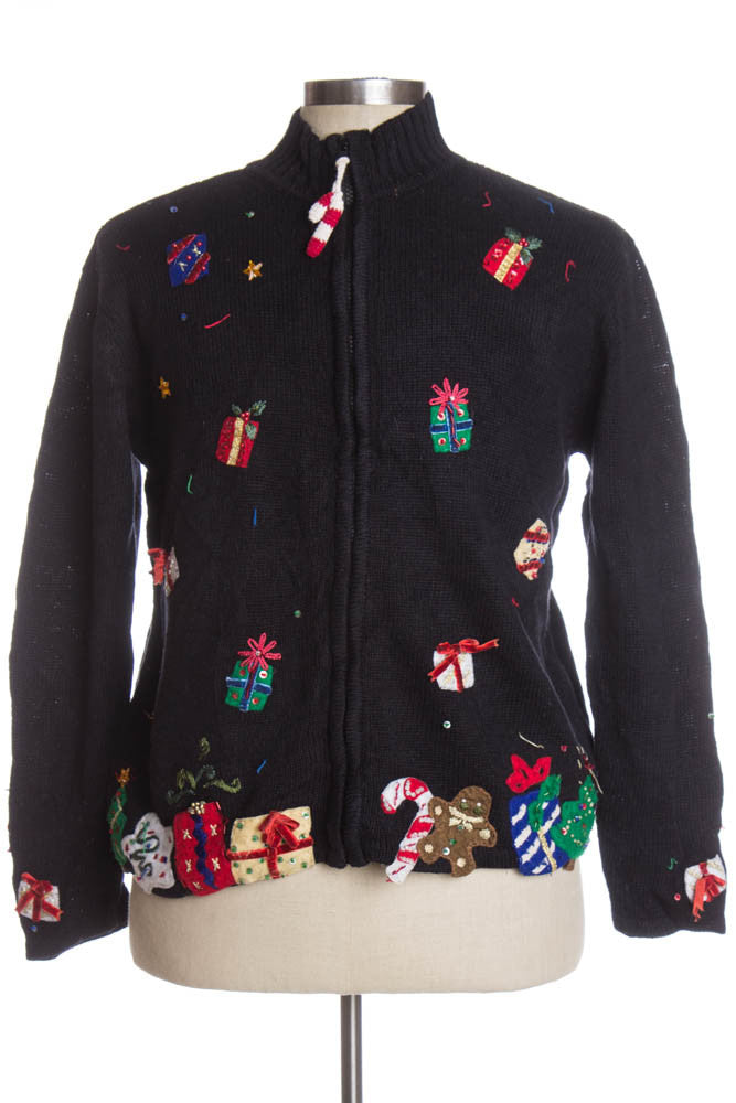 Black Ugly Christmas Cardigan 39355