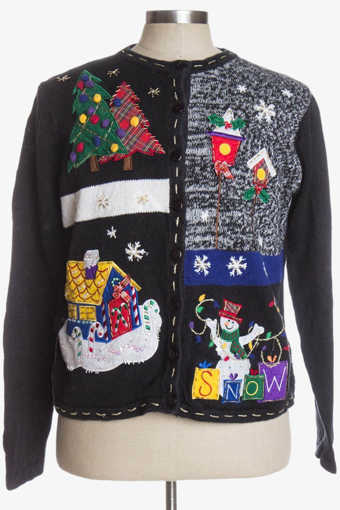 Black Ugly Christmas Cardigan 39650