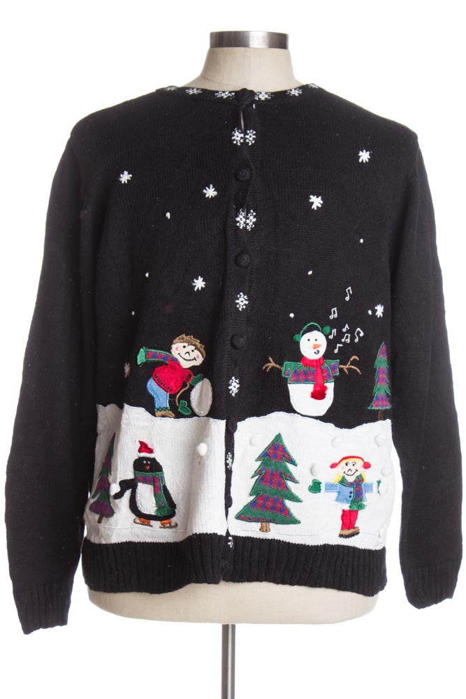 Black Ugly Christmas Cardigan 39846