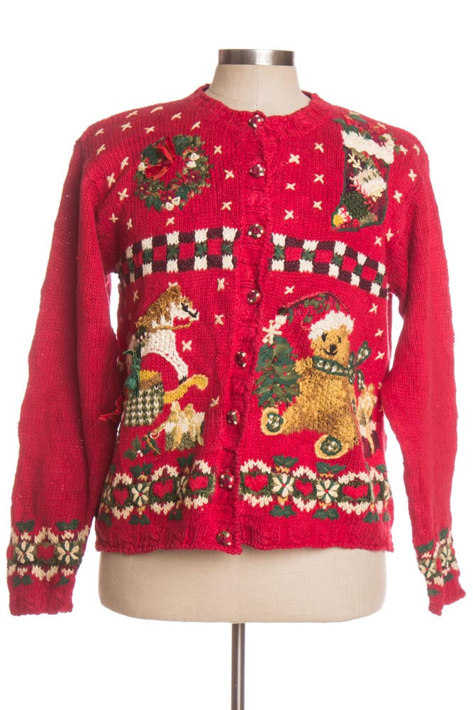 Red Ugly Christmas Cardigan 40022
