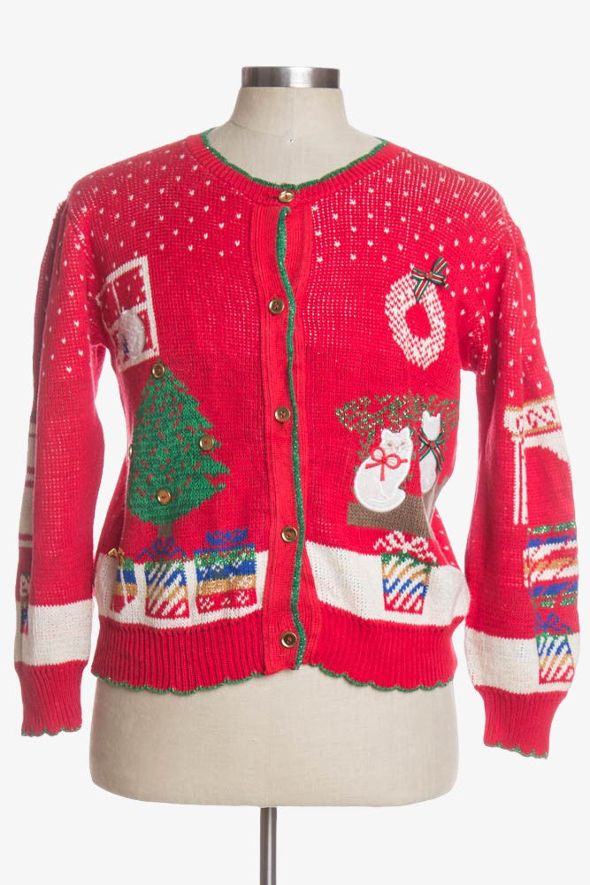 Red Ugly Christmas Cardigan 40081