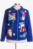 Blue Ugly Christmas Cardigan 40154