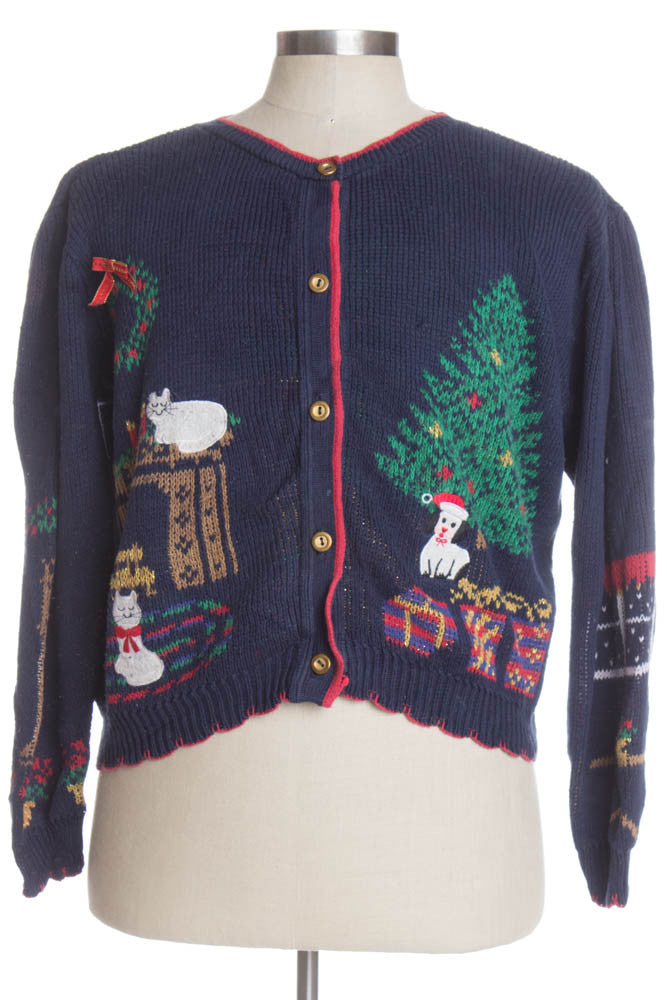 Blue Ugly Christmas Cardigan 40468