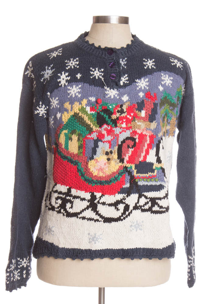 Blue Ugly Christmas Cardigan 40496