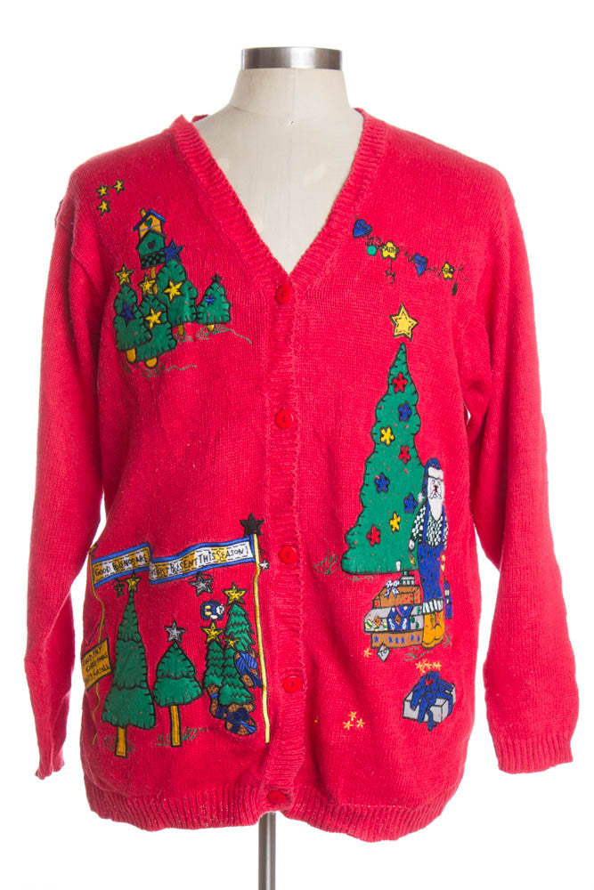 Red Ugly Christmas Cardigan 40794