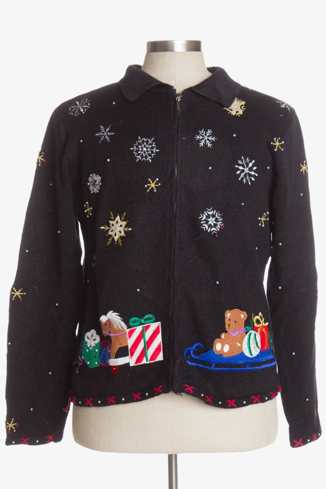 Black Ugly Christmas Cardigan 41035