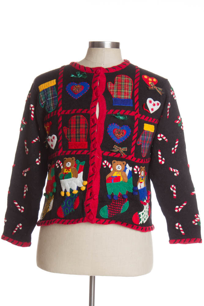Black Ugly Christmas Cardigan 41088