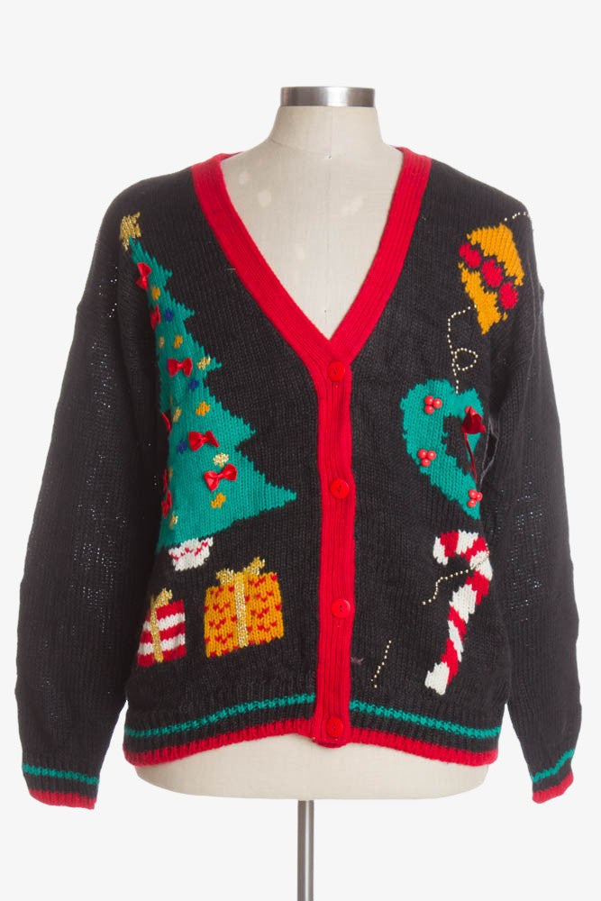 Black Ugly Christmas Cardigan 41217