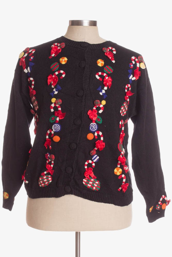 Black Ugly Christmas Cardigan 41331