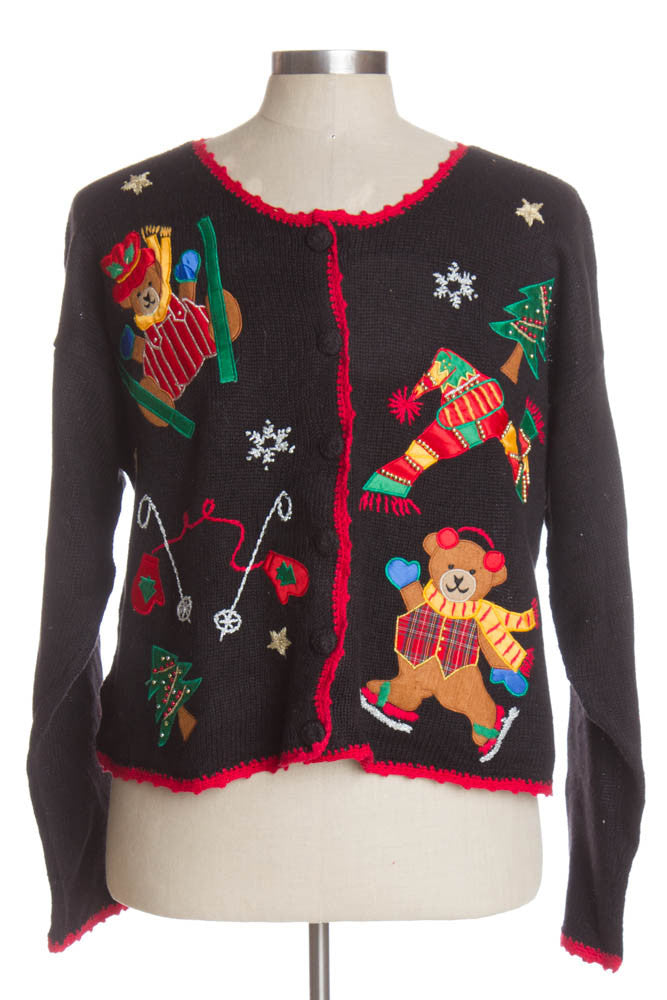 Black Ugly Christmas Cardigan 41497
