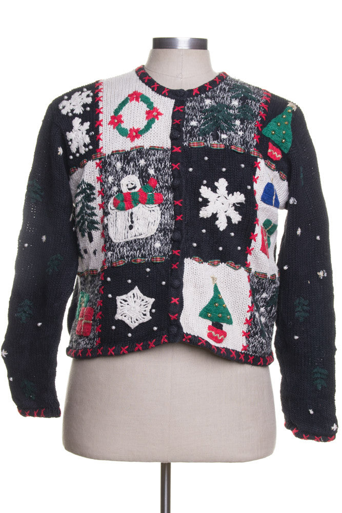 Black Ugly Christmas Cardigan 41562