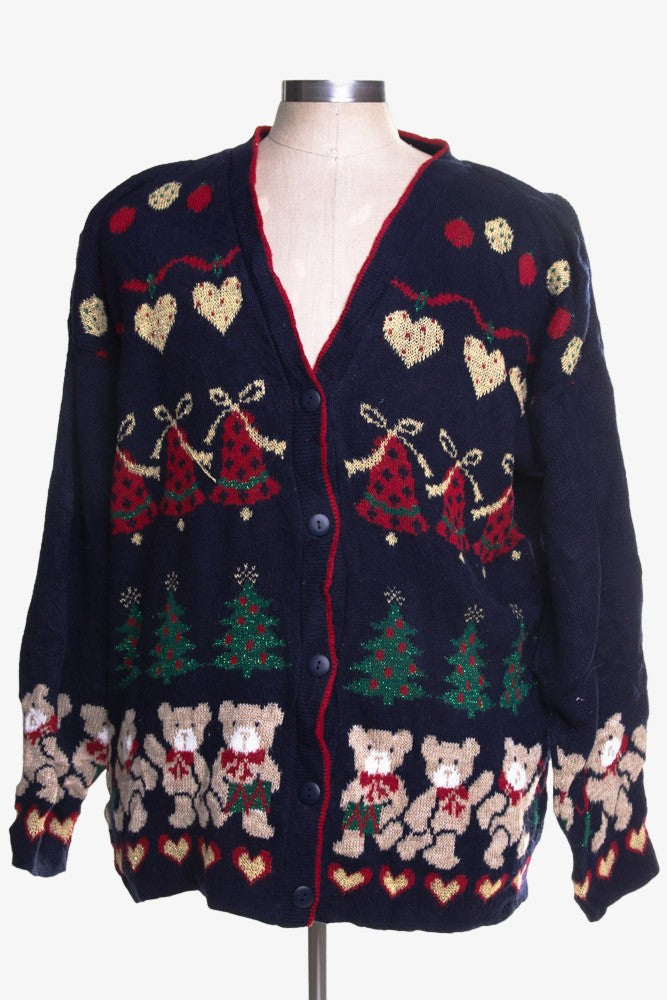 Blue Ugly Christmas Cardigan 41646