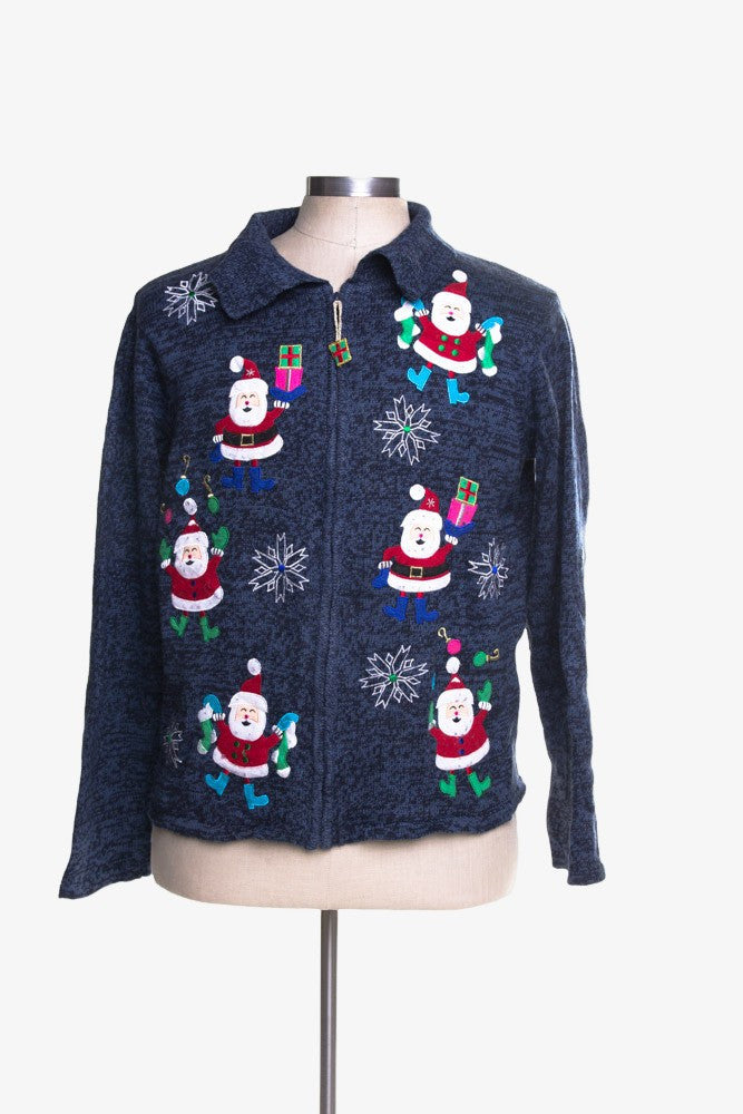Blue Ugly Christmas Cardigan 41647